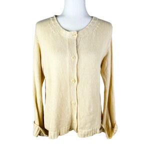 Saverio‎ Palatella Ivory Button Front Cashmere Cardigan Sweater Size 44/M